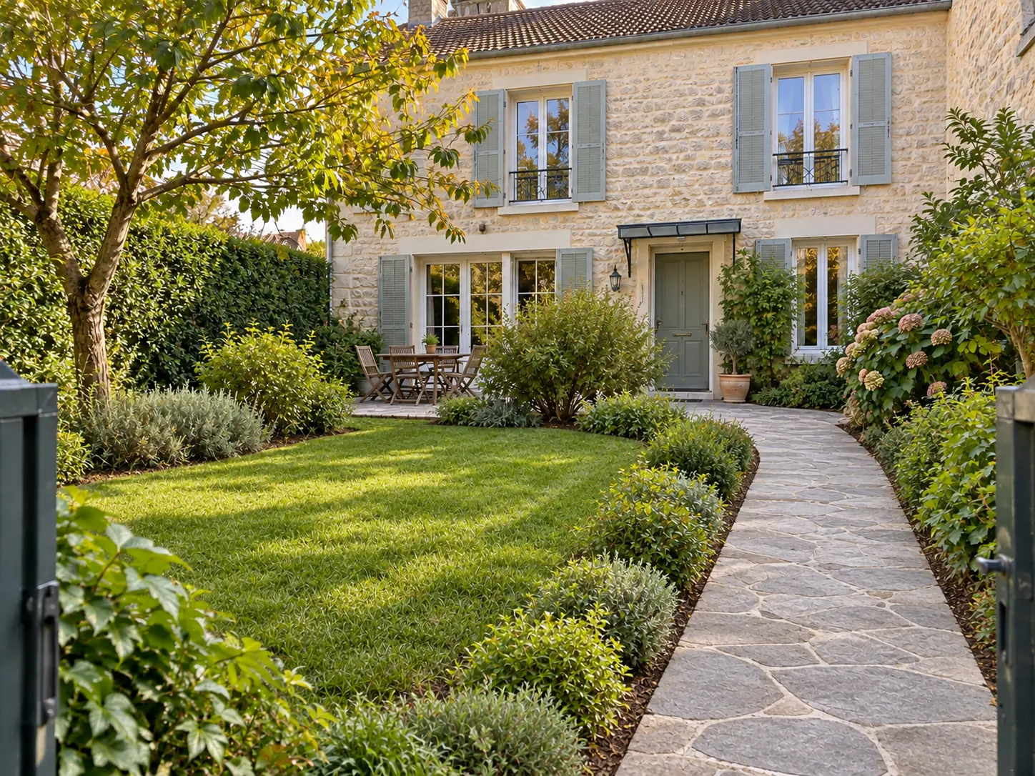 Le même jardin remis au propre